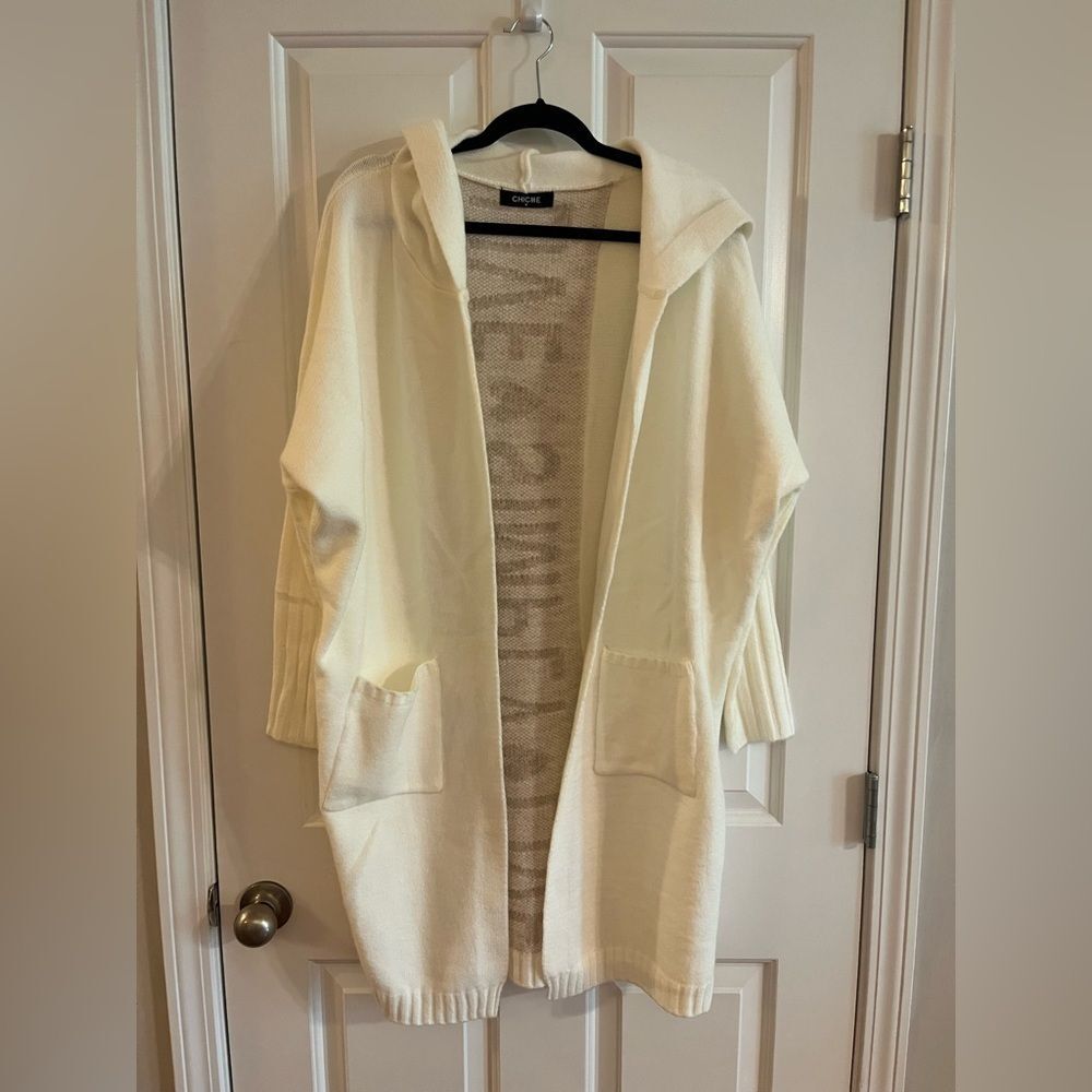 Chicme Cream Hooded Cardigan